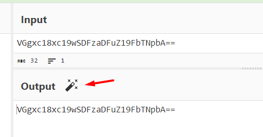 Una captura de pantalla de la función de varita mágica de CyberChef